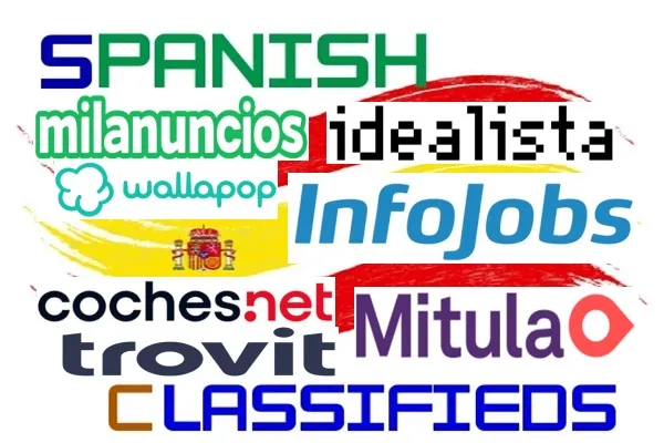 Loghi dei principali siti di annunci in Spagna
